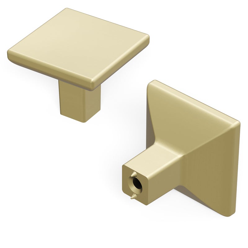 Hickory Hardware Solid Core Kitchen Cabinet Knobs, Luxury Cabinet and Dresser Knobs, Handle Pulls for Doors & Drawers, 1-1/4 Inch, Elusive Golden Nickel, Skylight Collection (Pack of 10) - Image 1
